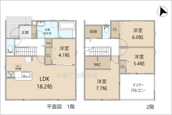 4LDK※図面と現況に相違ある場合には現況優先とします。