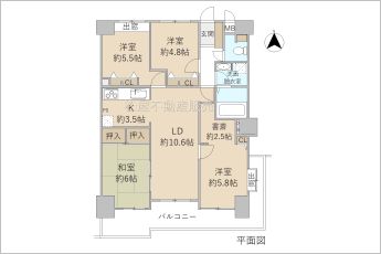 4SLDK※図面と現況に相違がある場合は現況優先とします