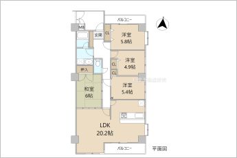 4LDK※図面と現況に相違ある場合には現況優先とします。