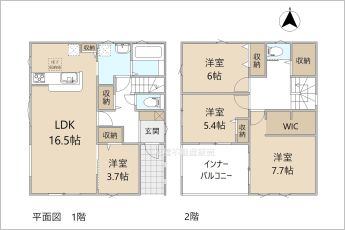 4LDK※図面と現況に相違ある場合には現況優先とします。