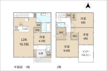 4LDK※図面と現況に相違ある場合には現況優先とします。
