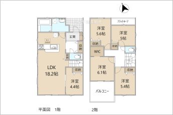 5LDK※図面と現況に相違ある場合には現況優先とします。