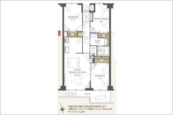 2SLDK※図面と現況に相違ある場合には現況優先とします。