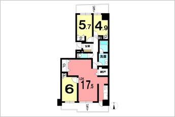 3SLDK(リフォーム前間取り)