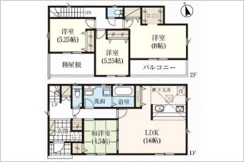 4LDK※図面と現況に相違ある場合には現況優先とします。