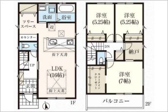 3SLDK＋フリースペース※図面と現況に相違ある場合には現況優先とします。