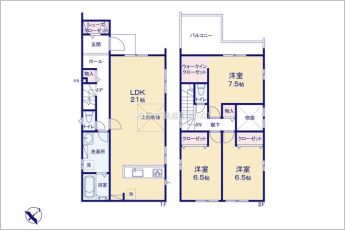 3LDK※図面と現況に相違ある場合には現況優先とします。