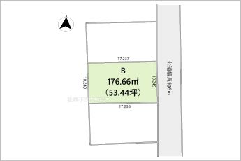 B区画※図面と現況に相違ある場合には現況優先とします。