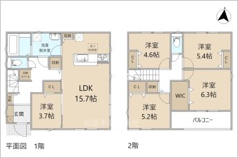 5LDK※図面と現況に相違ある場合には現況優先とします。