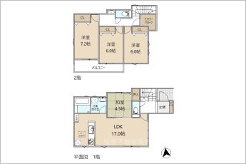 4LDK※図面と現況に相違ある場合には現況優先とします。