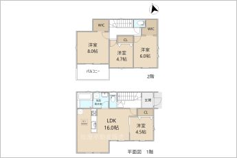 4LDK※図面と現況に相違ある場合には現況優先とします。
