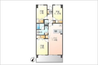3LDK※図面と現況に相違ある場合には現況優先とします。