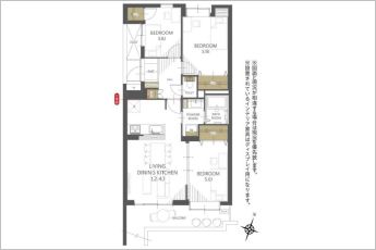 3LDK※図面と現況に相違ある場合には現況優先とします。