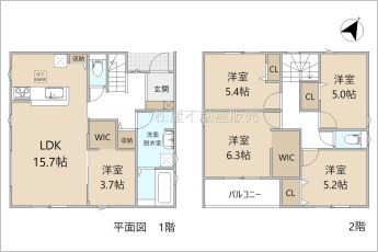 5LDK※図面と現況に相違ある場合には現況優先とします。