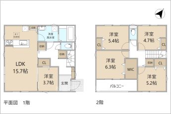 5LDK※図面と現況に相違ある場合には現況優先とします。