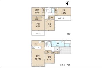 5LDK※図面と現況に相違ある場合には現況優先とします。