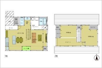2LDK※図面と現況に相違ある場合には現況優先とします。
