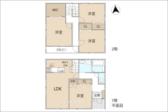 4LDK※図面と現況に相違ある場合には現況優先とします。