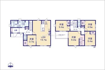 5LDK※図面と現況に相違ある場合には現況優先とします。