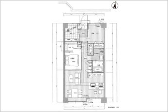 2LDK※図面と現況に相違ある場合には現況優先とします。