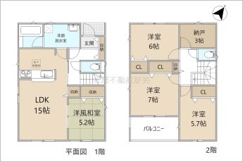 4SLDK※図面と現況に相違ある場合には現況優先とします。