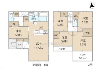 5LDK※図面と現況に相違ある場合には現況優先とします。