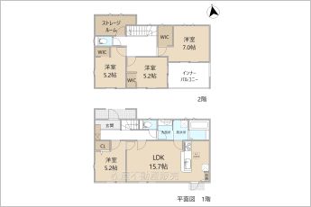 リーブルガーデン浜名区細江町気賀2期　1号棟