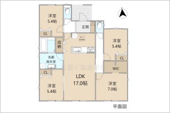 4LDK※図面と現況に相違ある場合には現況優先とします。