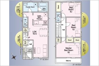 3LDK※図面と現況に相違ある場合には現況優先とします。