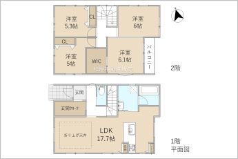 4LDK※図面と現況に相違ある場合には現況優先とします。