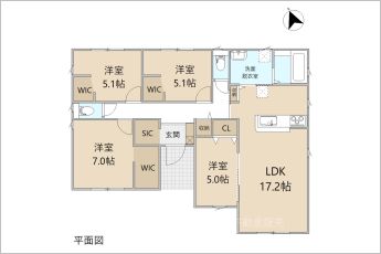 4LDK※図面と現況に相違ある場合には現況優先とします。