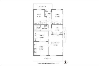 4LDK※図面と現況に相違ある場合には現況優先とします。