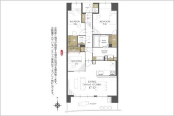 3LDK※図面と現況に相違ある場合には現況優先とします。
