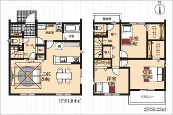 3LDK※図面と現況に相違ある場合には現況優先とします。