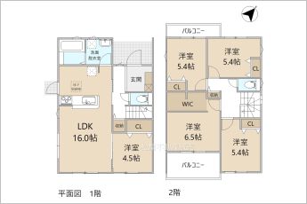 5LDK※図面と現況に相違ある場合には現況優先とします。