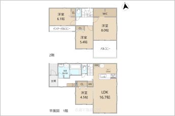 4LDK※図面と現況に相違ある場合には現況優先とします。