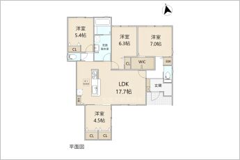 4LDK※図面と現況に相違ある場合には現況優先とします。