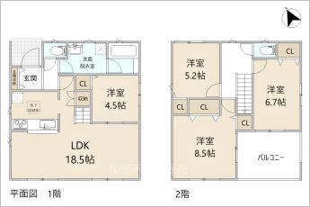4LDK※図面と現況に相違ある場合には現況優先とします。