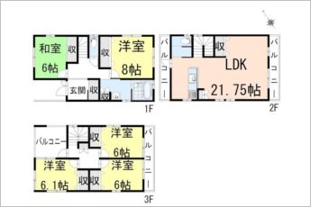5LDK※図面と現況に相違ある場合には現況優先とします。