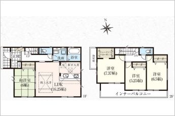 4LDK※図面と現況に相違ある場合には現況優先とします。
