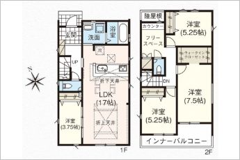 4LDK＋フリースペース※図面と現況に相違ある場合には現況優先とします。