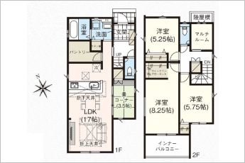 3SLDK＋畳コーナー3.5帖※図面と現況に相違ある場合には現況優先とします。