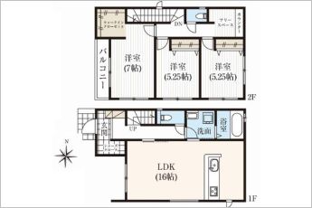 3LDK＋フリースペース※図面と現況に相違ある場合には現況優先とします。