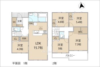 5LDK※図面と現況に相違ある場合には現況優先とします。