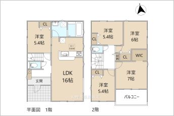 5LDK※図面と現況に相違ある場合には現況優先とします。