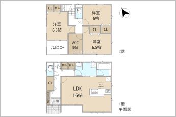 3SLDK※図面と現況に相違ある場合には現況優先とします。