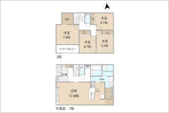 4LDK※図面と現況に相違ある場合には現況優先とします。