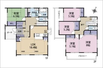 5LDK※図面と現況に相違ある場合には現況優先とします。