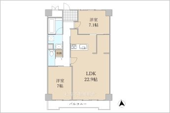2LDK※図面と現況に相違がある場合は現況優先とします