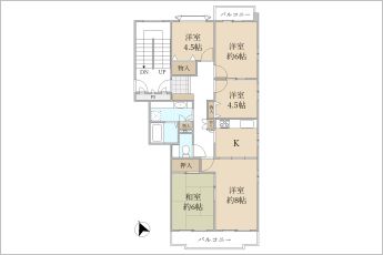 4LDK※図面と現況に相違ある場合には現況優先とします。